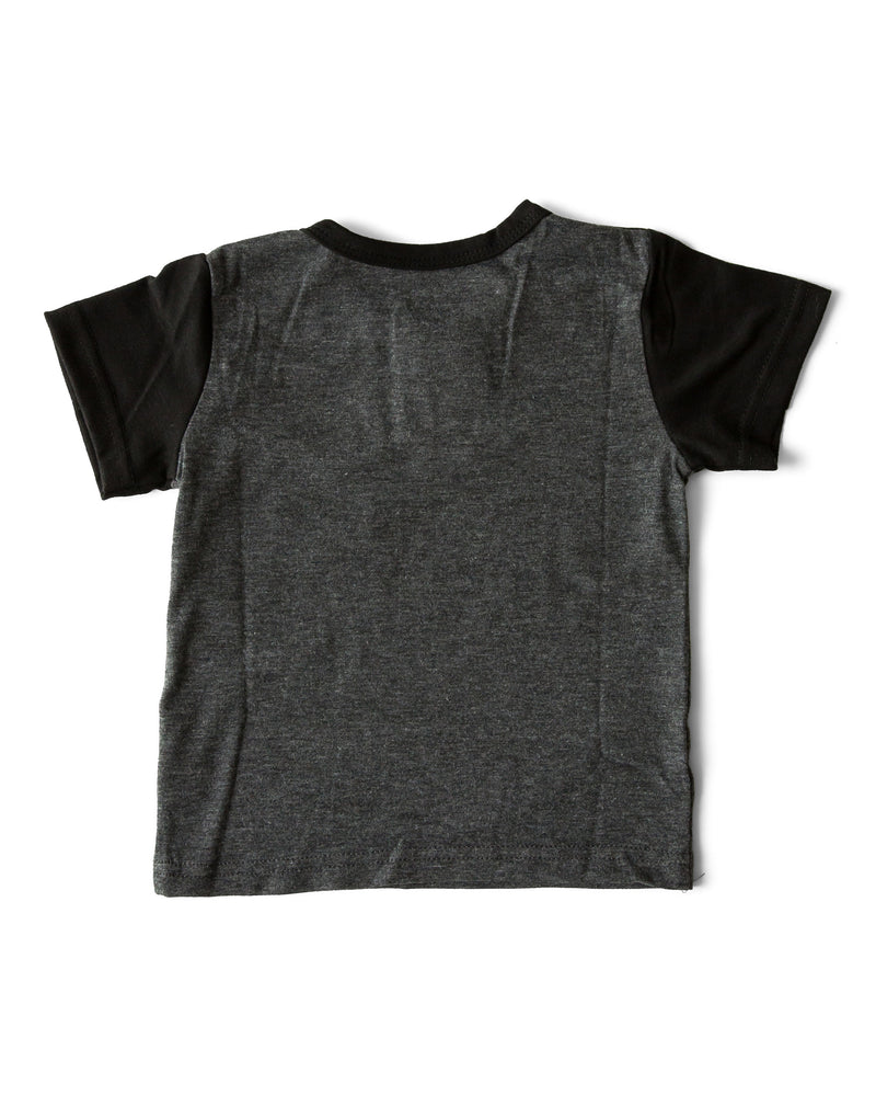 The Littlest Prince Black & Charcoal Block Henley Shirt is for the fashionable little gentleman who likes to take casual up a notch. This cool t-shirt is super comfy and can even be worn under a nice sports jacket with jeans. This set is perfect for stylish brothers as well as for matching daddy!
