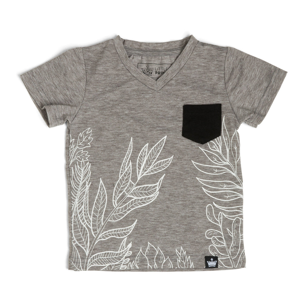The Littlest Prince Gray & Black Tropical Tee is perfect for island vacations or Spring/Summer days. The tropical print along with the bold  colors will definitely have your little man standing out. This set is perfect for stylish brothers as well as for matching daddy!