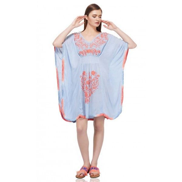 The material is very soft and comfortable and it is embroidered with an attractive design. Made of ultra-soft fabric, this cover up is perfect for the beach visit. Hand-wash is highly recommended for this cover up. Don't forget to check out the Mommy and Me set to match your mini in style!